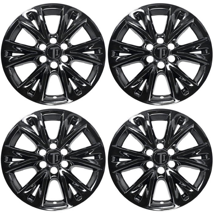 Set of four WSK708-18BLK gloss black 18-inch wheel skins for 2022 Cadillac XT5