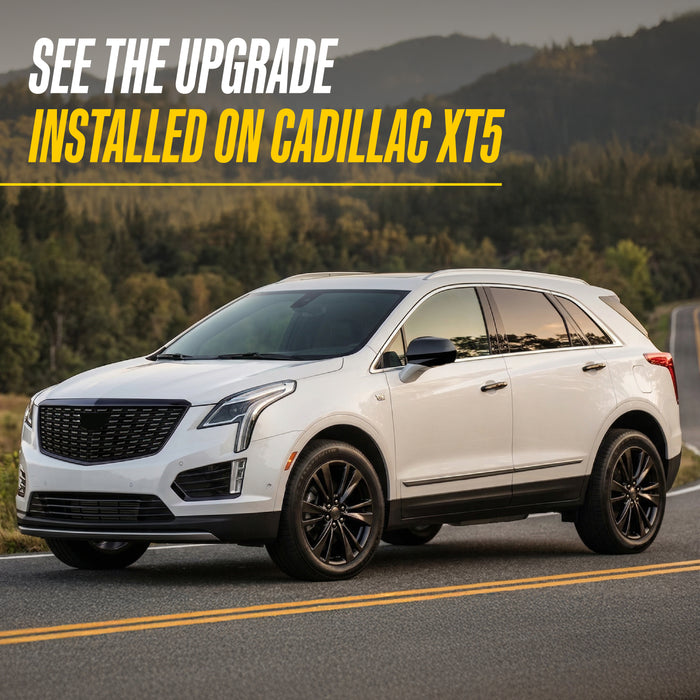 2021 Cadillac XT5 with Trim Illusion WSK708-18BLK Gloss Black Wheel Skins installed