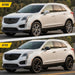 Before and after WSK708-18BLK gloss black wheel skins on 2021 Cadillac XT5 factory 18-inch wheels