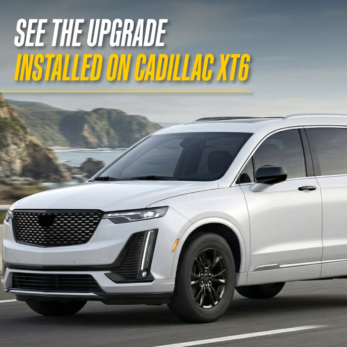 2025 Cadillac XT6 with Trim Illusion WSK708-18BLK Gloss Black Wheel Skins installed