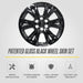 Patented gloss black snap-on wheel skin WSK708-18BLK for 2022 Cadillac XT6