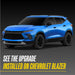 Blue 2025 Chevrolet Blazer with Trim Illusion WSK711-18BLK Gloss Black Wheel Skins installed