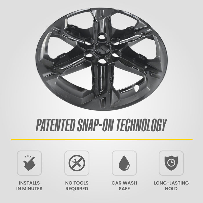 Patented snap-on technology - WSK711-18BLK wheel skin installs in minutes on 2023 Chevrolet Blazer