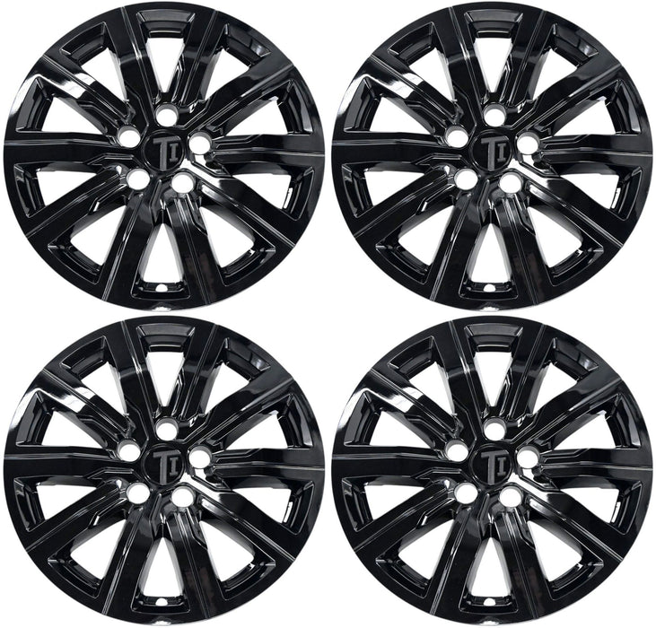 Four WSK712-18BLK gloss black wheel skins from the set for 2019 Cadillac XT4