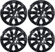 Four WSK712-18BLK gloss black wheel skins from the set for 2022 Cadillac XT4