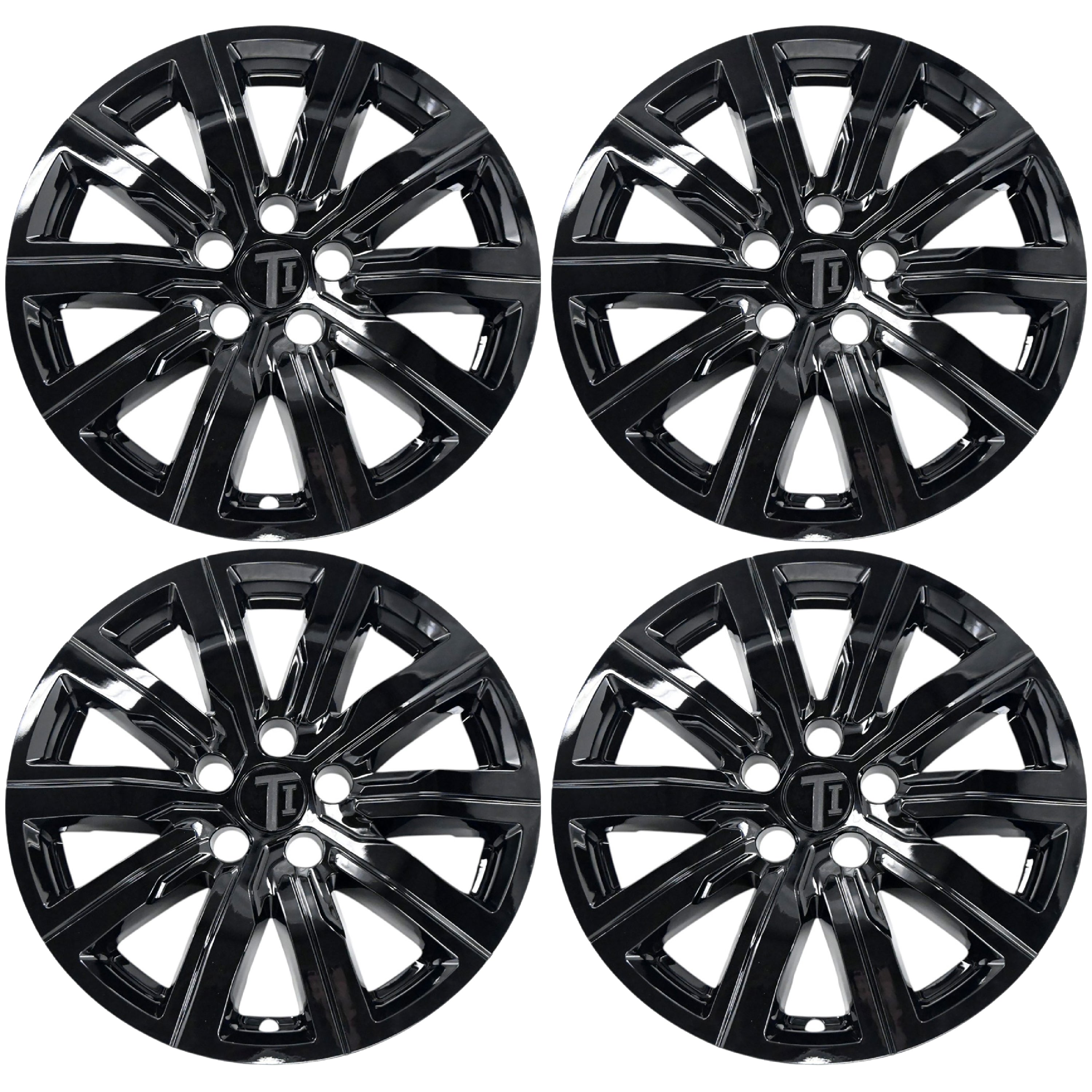 Set of 4 WSK712-18BLK gloss black wheel skins for 2020 Cadillac XT4
