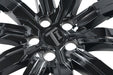 Close-up of WSK712-18BLK gloss black wheel skins for 2022 Cadillac XT4