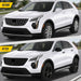 Before and after: Cadillac XT4 factory look vs WSK712-18BLK gloss black wheel skins
