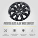 WSK712-18BLK patented gloss black wheel skin set for 2019 Cadillac XT4 - feature icons