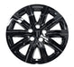 Single WSK712-18BLK gloss black wheel skins for 2020 Cadillac XT4, front view