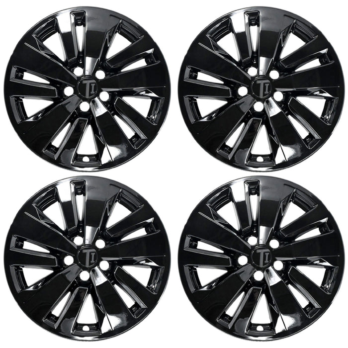 Set of four WSK714-18BLK gloss black 18-inch wheel skins for 2026 Nissan Pathfinder