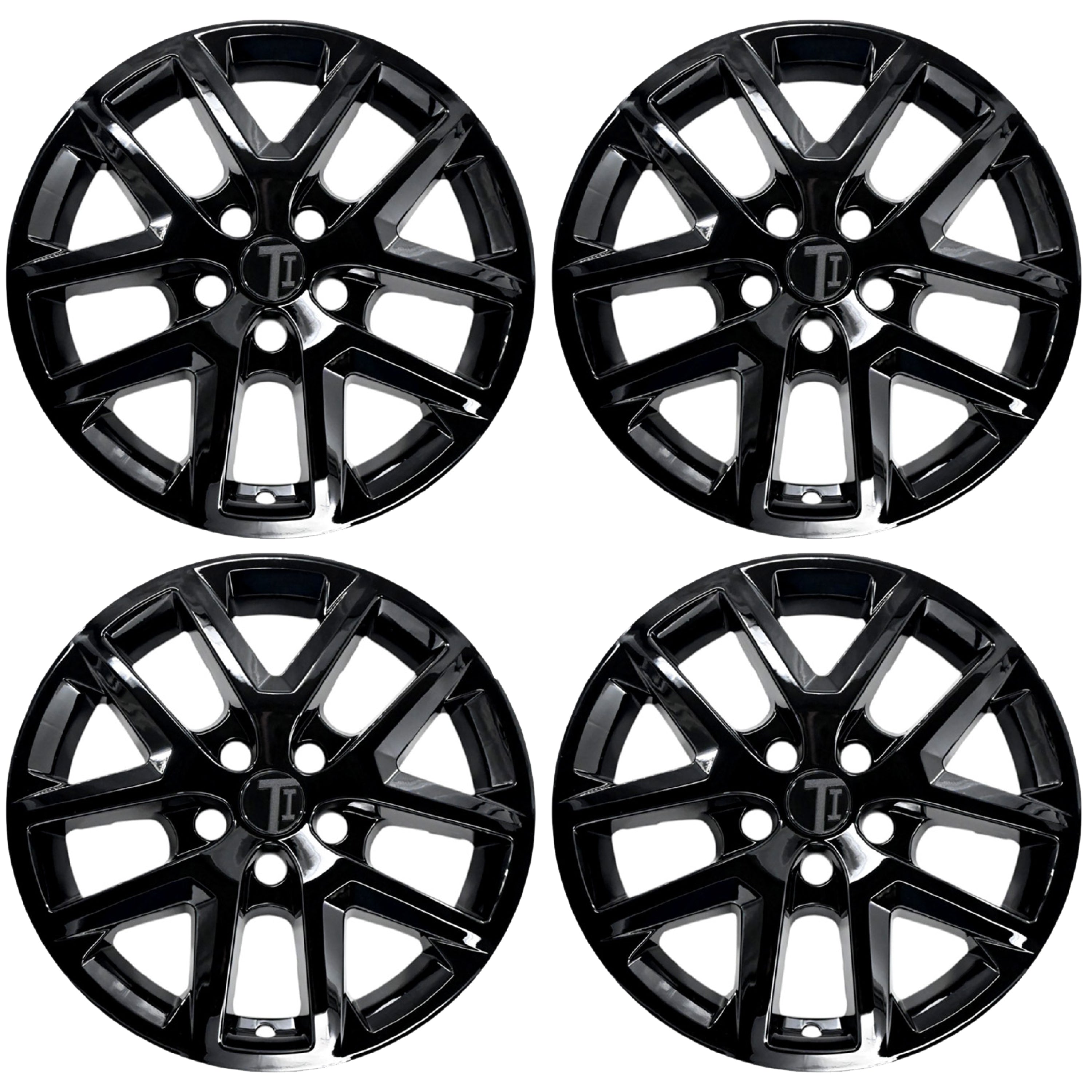 Set of four WSK720-17BLK gloss black 17-inch wheel skins for 2024 Chevrolet Equinox
