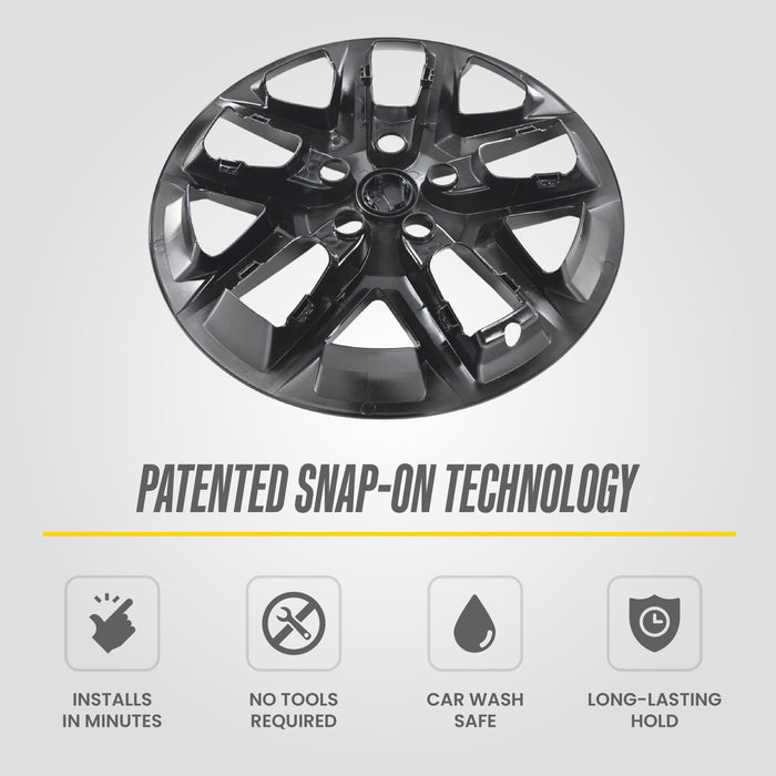 Patented snap-on technology - WSK720-17BLK wheel skin installs in minutes on 2022 Chevrolet Equinox