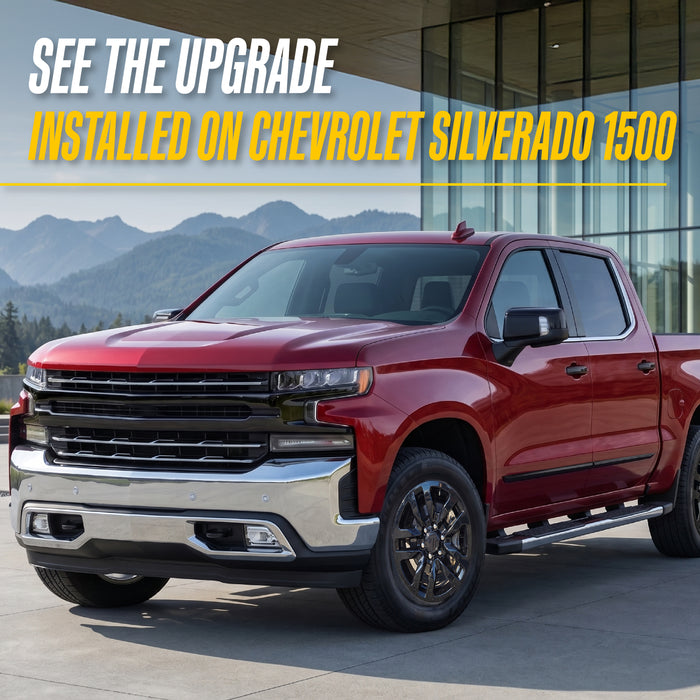 2024 Chevrolet Silverado 1500 LT/LS with Trim Illusion WSK724-18BLK Gloss Black Wheel Skins installed