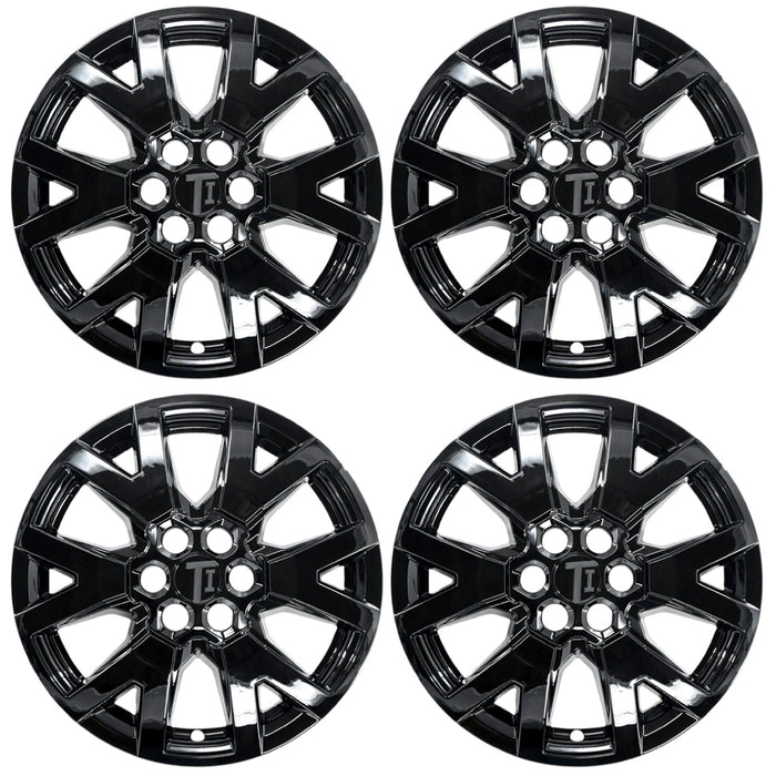 Set of four WSK725-18BLK gloss black 18-inch wheel skins for 2020 GMC Acadia