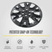 Patented snap-on technology - WSK725-18BLK wheel skin installs in minutes on 2021 GMC Acadia
