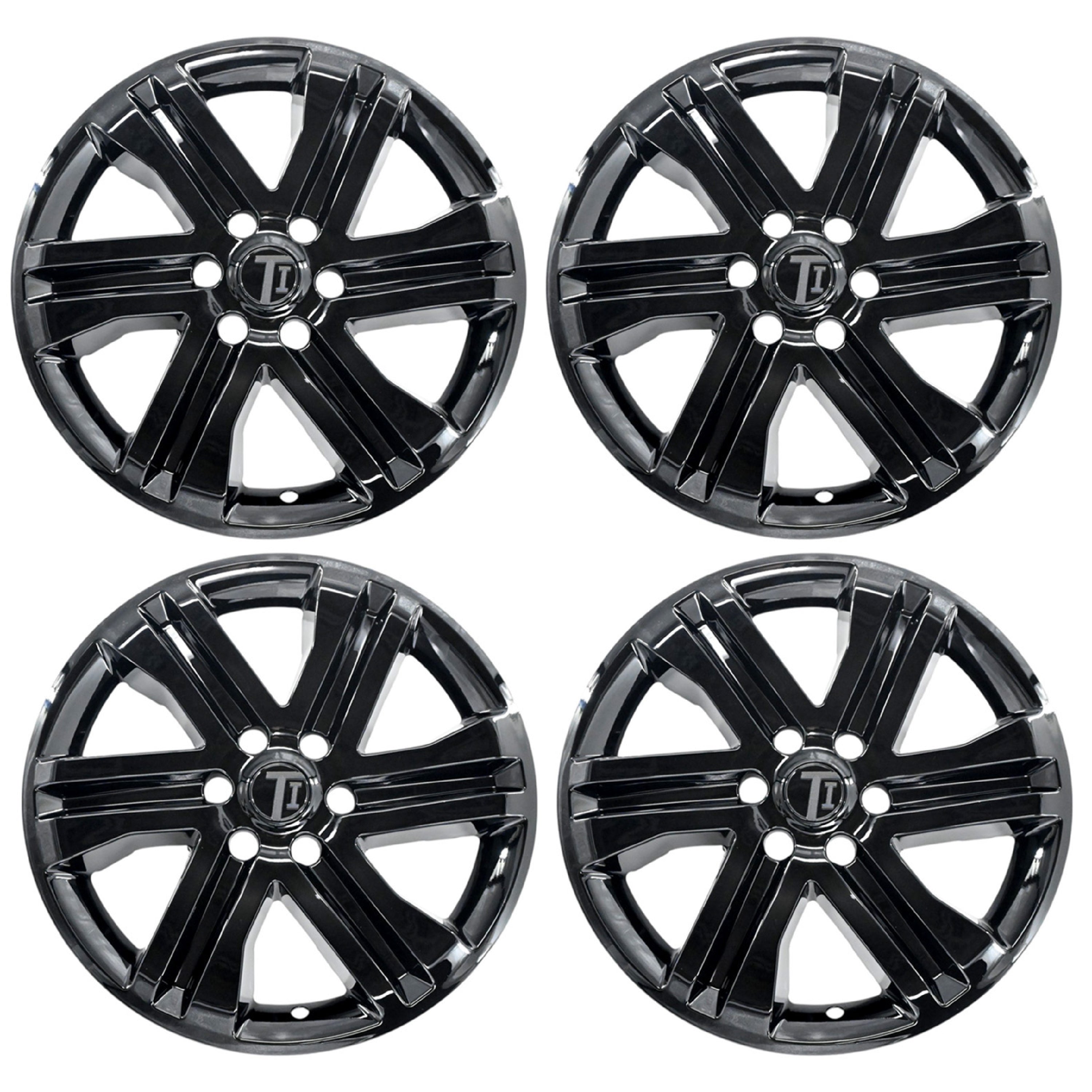 Set of four WSK726-20BLK gloss black 20-inch wheel skins for 2022 Ford F-150