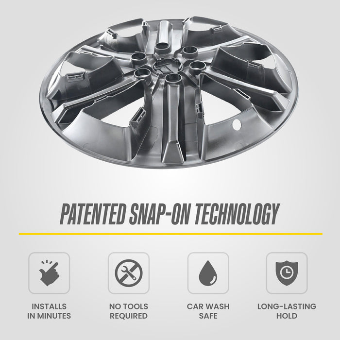 Patented snap-on technology - WSK726-20BLK wheel skin installs in minutes on 2022 Ford F-150