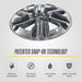 Patented snap-on technology - WSK726-20BLK wheel skin installs in minutes on 2023 Ford F-150