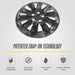 Patented snap-on technology - WSK728-17BLK wheel skin installs in minutes on 2019 Toyota Camry