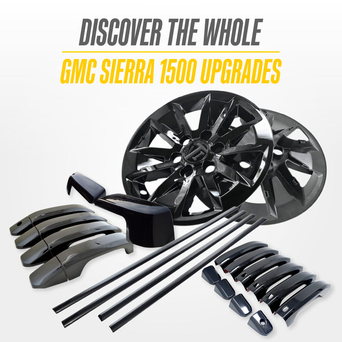 Matching Trim Illusion gloss black upgrades for the 2019 GMC Sierra 1500