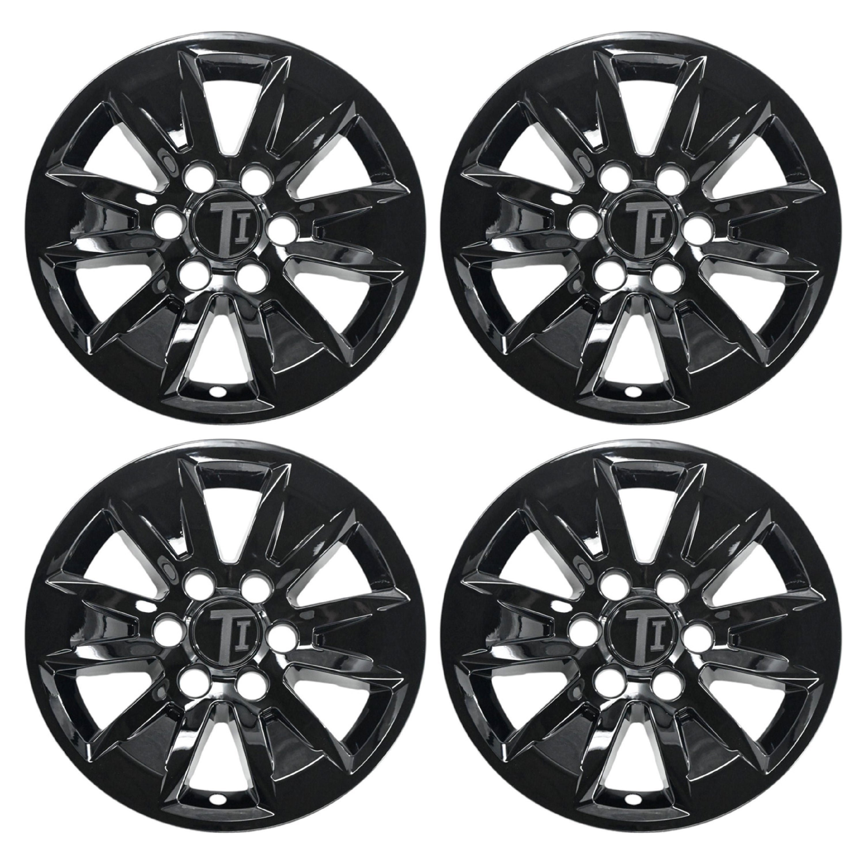 Set of four WSK729-17BLK gloss black 17-inch wheel skins for 2022 Chevrolet Silverado 1500