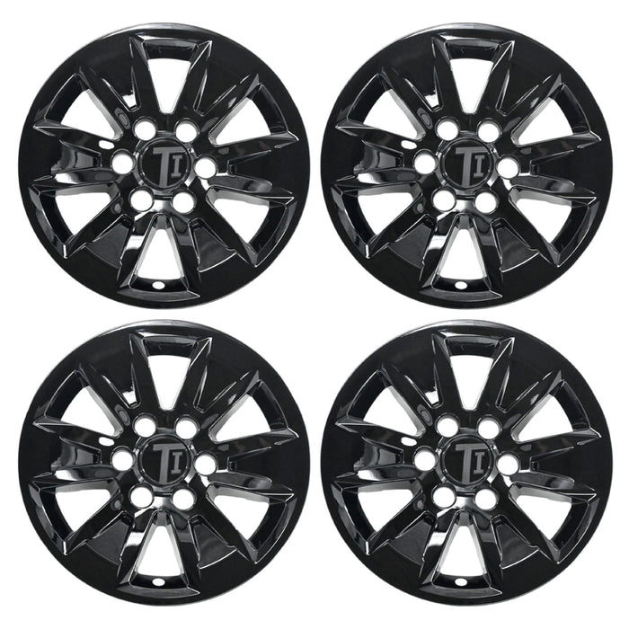 Set of four WSK729-17BLK gloss black 17-inch wheel skins for 2025 Chevrolet Silverado 1500