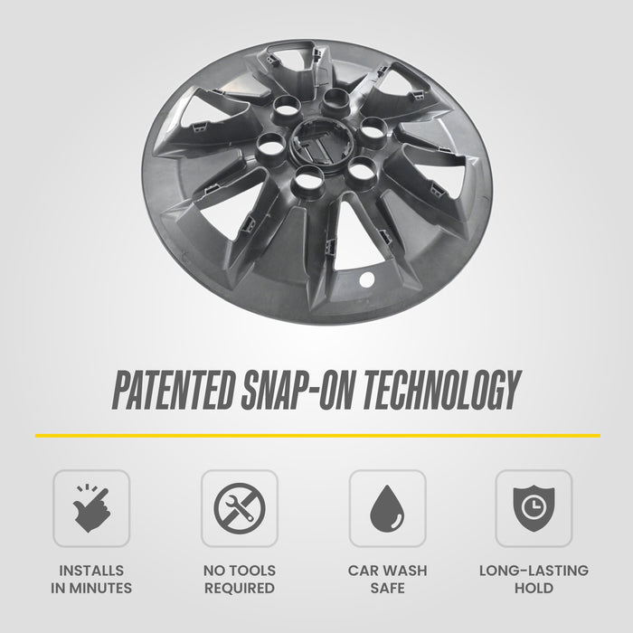Patented snap-on technology - WSK729-17BLK wheel skin installs in minutes on 2023 Chevrolet Silverado 1500