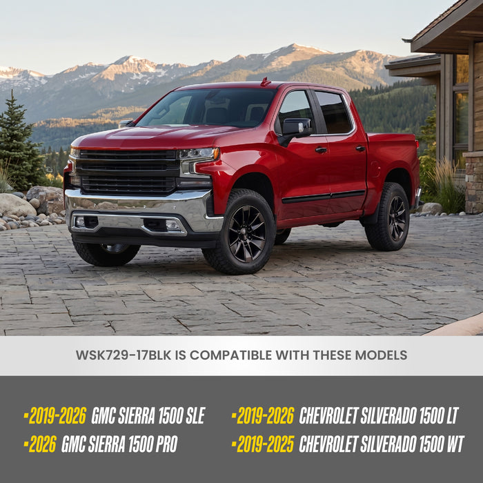 WSK729-17BLK compatibility - fits 2025 Chevrolet Silverado 1500 WT and LT
