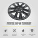 Patented snap-on technology - WSK730-17BLK wheel skin installs in minutes on 2021 Ford Escape