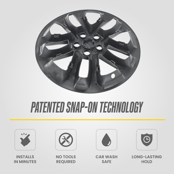 Patented snap-on technology - WSK730-17BLK wheel skin installs in minutes on 2020 Ford Escape