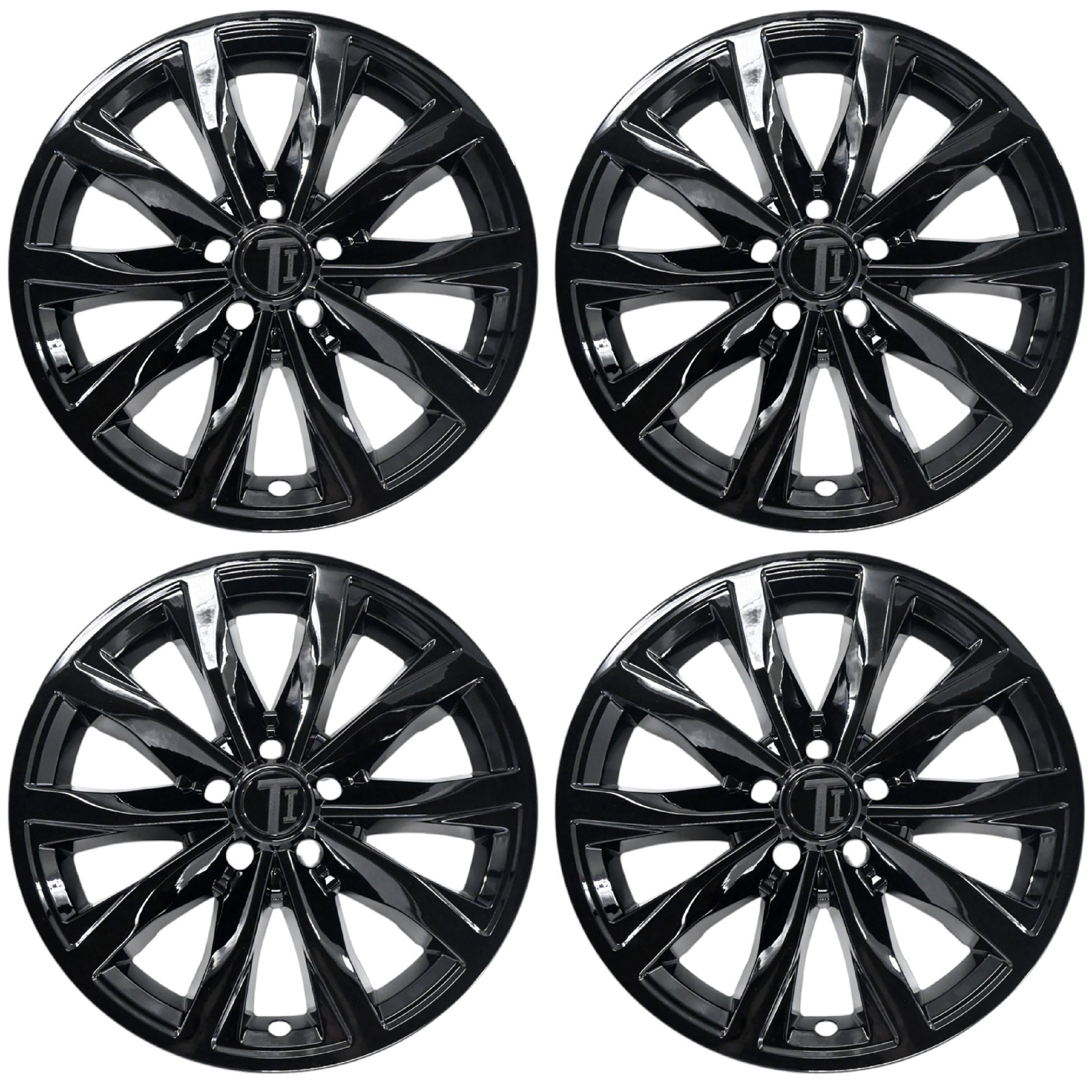 Set of 4 WSK731-18BLK gloss black 18-inch wheel skins for 2025 Honda CR-V
