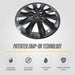 Patented snap-on technology: WSK731-18BLK gloss black wheel skins for 2025 Honda CR-V