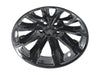 Back of WSK731-18BLK gloss black wheel skins for 2024 Honda CR-V, showing the snap-on clips