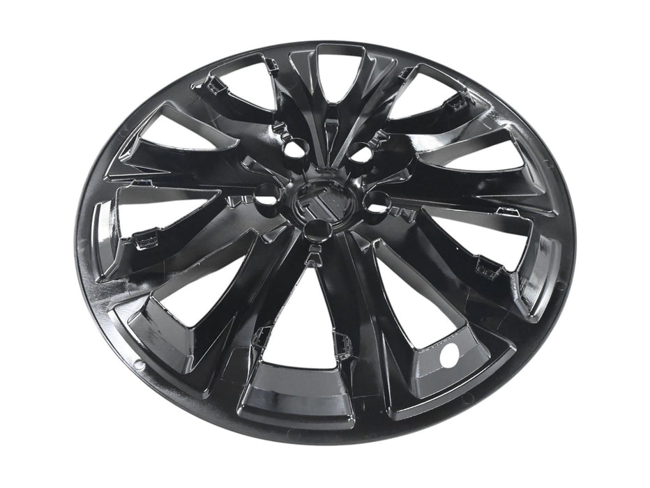 Back of WSK731-18BLK gloss black wheel skins for 2025 Honda CR-V, showing the snap-on clips