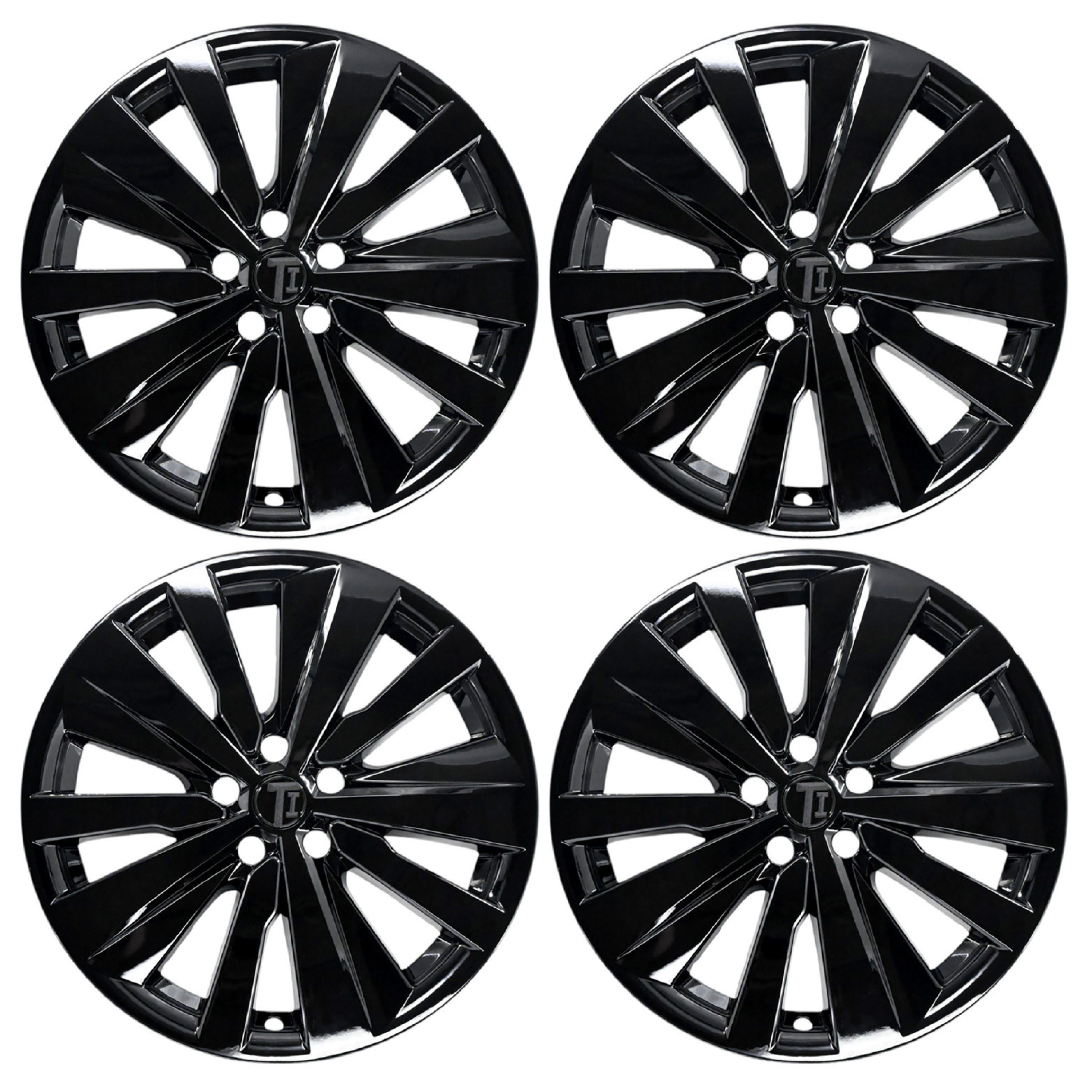 Set of four WSK734-19BLK gloss black 19-inch wheel skins for 2019 Nissan Altima