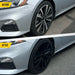 Before and after WSK734-19BLK gloss black wheel skins on 2021 Nissan Altima factory 19-inch wheels