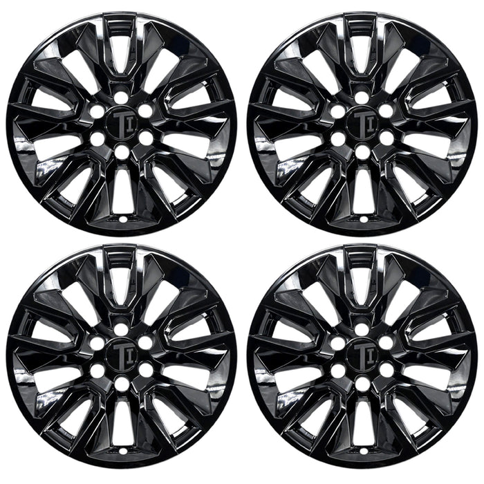 Set of four WSK737-20BLK gloss black 20-inch wheel skins for 2019 Chevrolet Silverado 1500