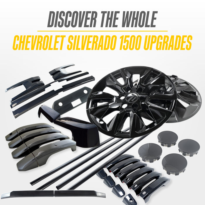 Matching Trim Illusion gloss black upgrades for the 2023 Chevrolet Silverado 1500