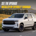 2023 Chevrolet Suburban LS with Trim Illusion WSK737-20BLK Gloss Black Wheel Skins installed
