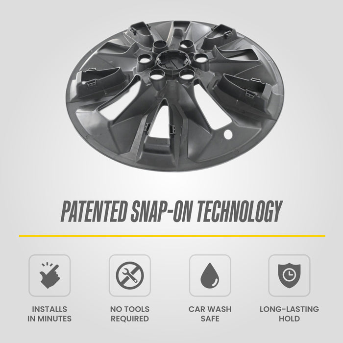 Patented snap-on technology - WSK737-20BLK wheel skin for 2022 Chevrolet Suburban LS