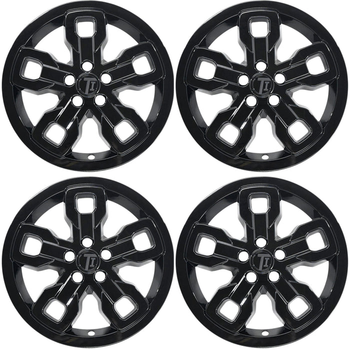 Set of four WSK740-17BLK gloss black 17-inch wheel skins for 2022 Ford Bronco Sport