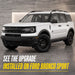 White 2024 Ford Bronco Sport with Trim Illusion WSK740-17BLK Gloss Black Wheel Skins installed