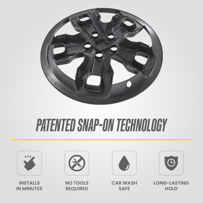Patented snap-on technology - WSK740-17BLK wheel skin installs in minutes on 2021 Ford Bronco Sport