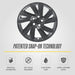 Patented snap-on technology: WSK742-18BLK gloss black wheel skins for 2023 Chevrolet Equinox