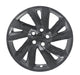 Back of WSK742-18BLK gloss black wheel skins for 2024 Chevrolet Equinox, showing the snap-on clips