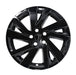 Single WSK742-18BLK gloss black wheel skins for 2023 Chevrolet Equinox, front view