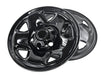 Pair of WSK744-16BLK gloss black wheel skins for 2020 Toyota Tacoma