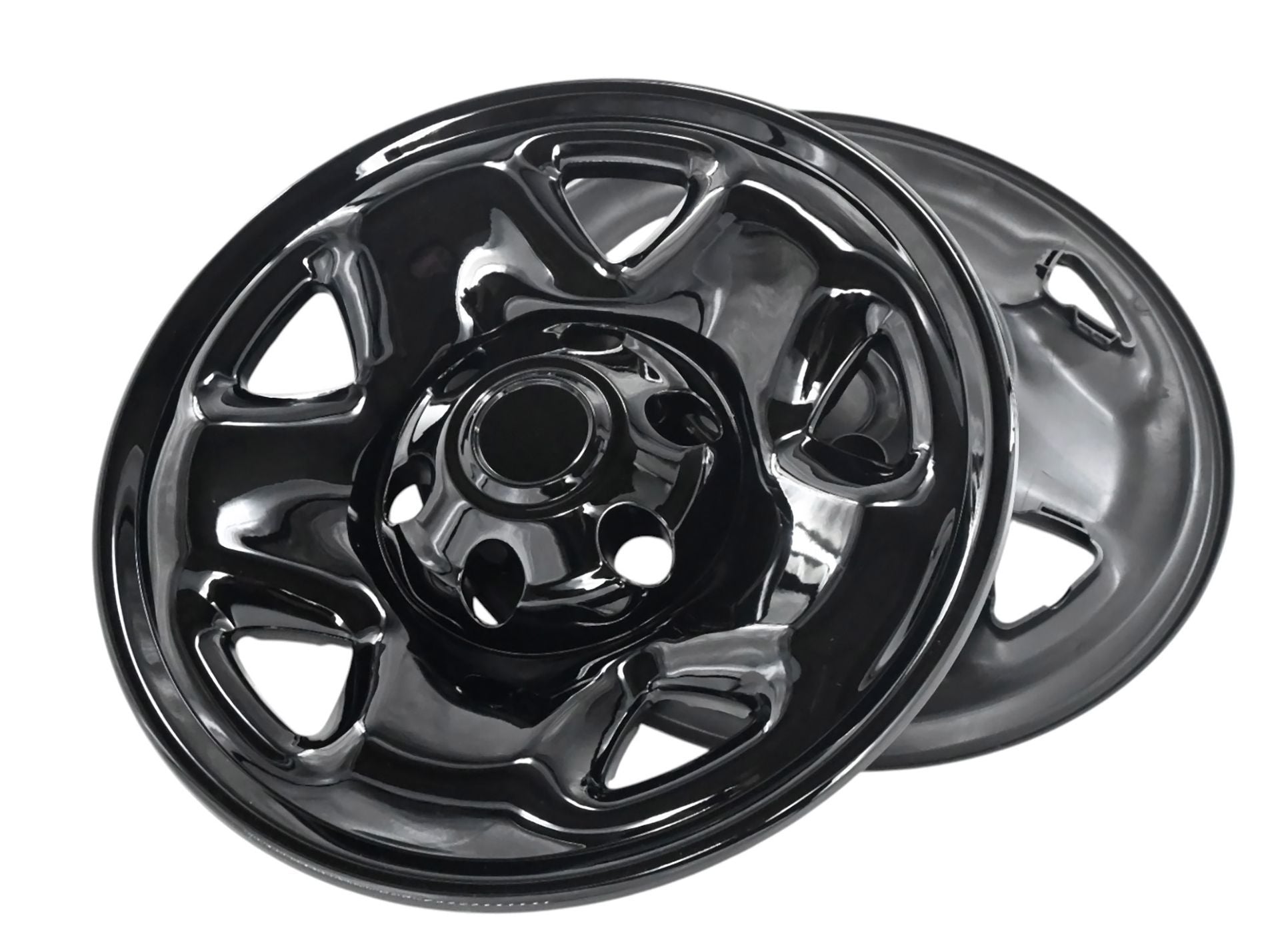 Pair of WSK744-16BLK gloss black wheel skins for 2010 Toyota Tacoma