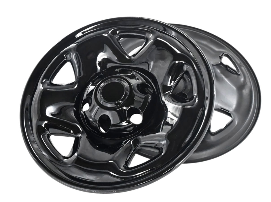 Pair of WSK744-16BLK gloss black wheel skins for 2014 Toyota Tacoma